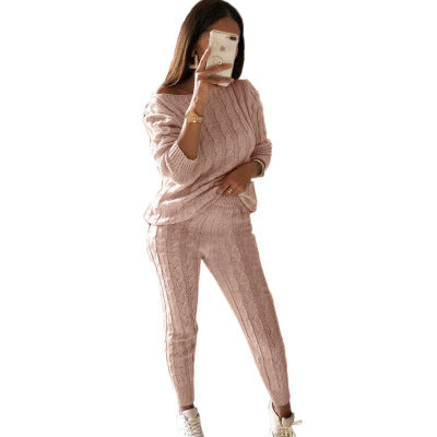 One-Shoulder Sweater Set