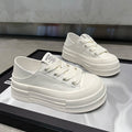 Stylish Thick-Soled White Sneakers for Women