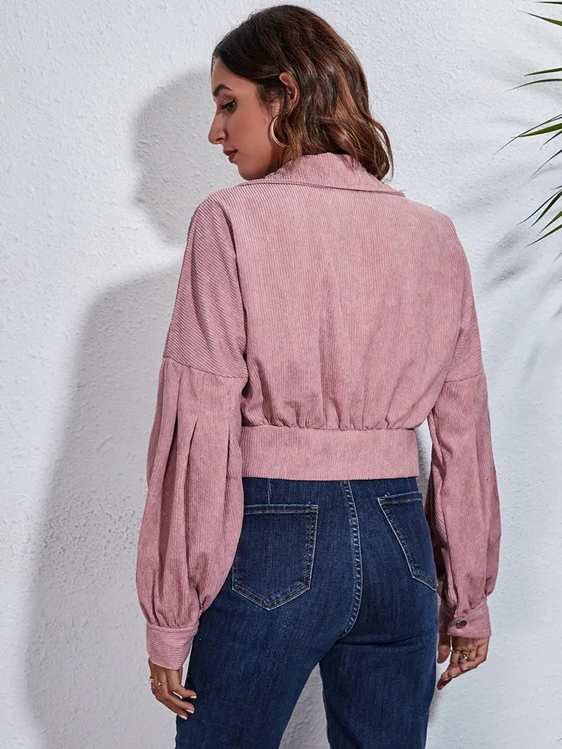 Cropped Corduroy Jacket