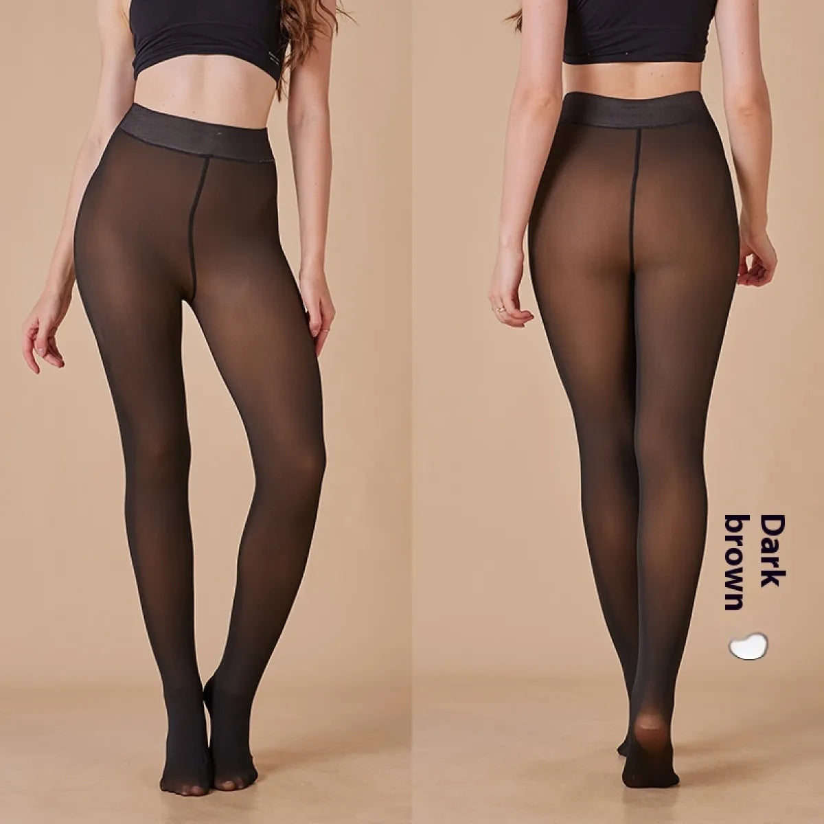 Fleece-Lined Sheer Tights