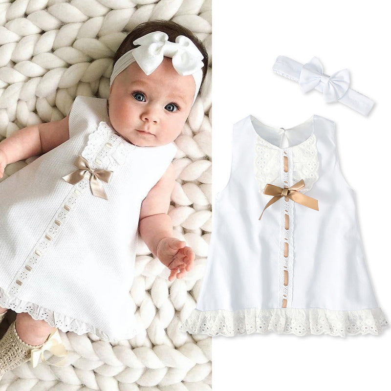 Girls' Bow Dress Set