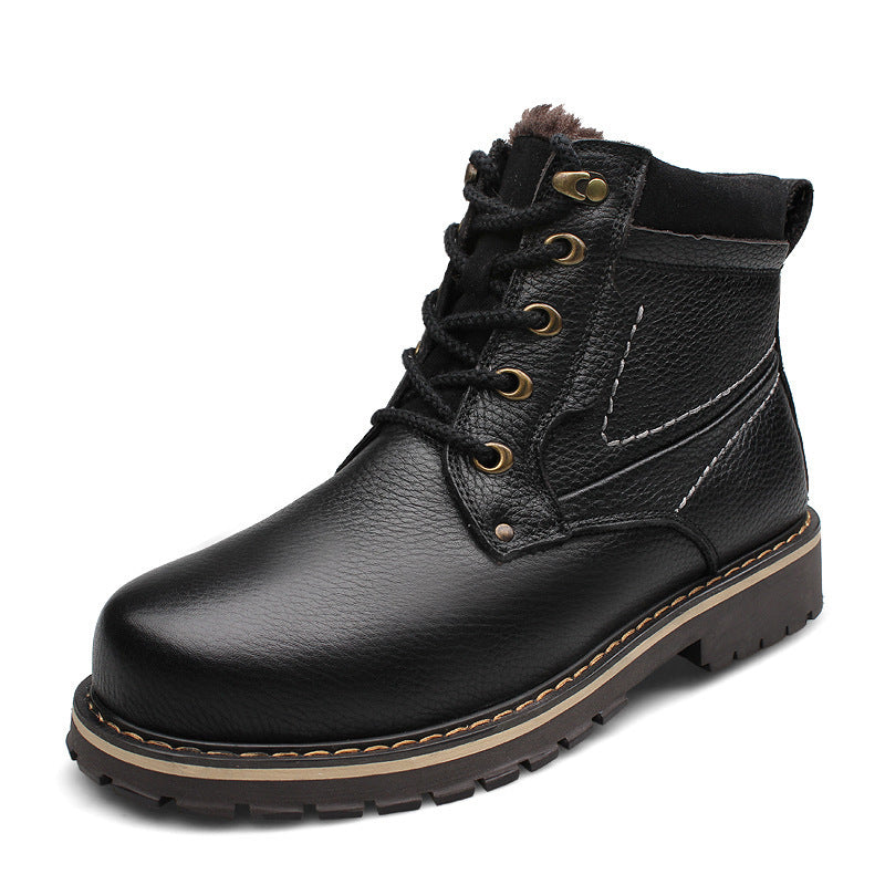 Men's Fleece Lined Leather Boots