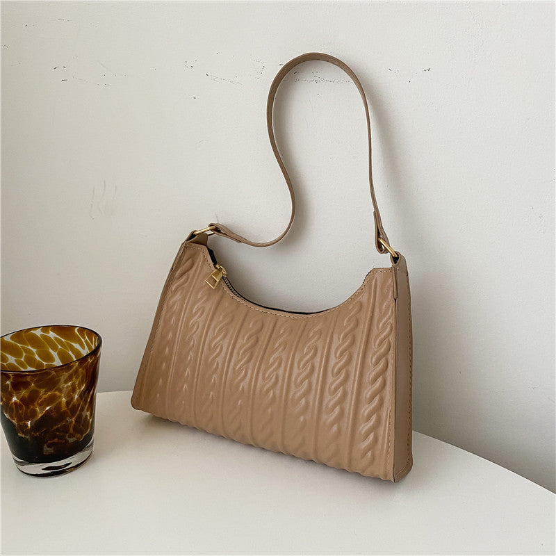 Solid Tote Shoulder Bag