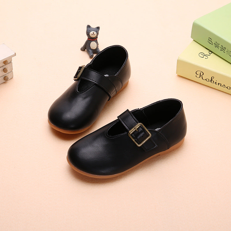 2020 New Autumn Kids Leather Shoes with Velcro
