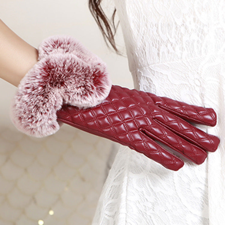 Faux Fur Touchscreen Gloves