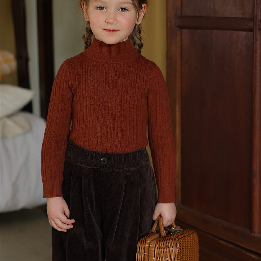 Girls' Mock Neck Sweater