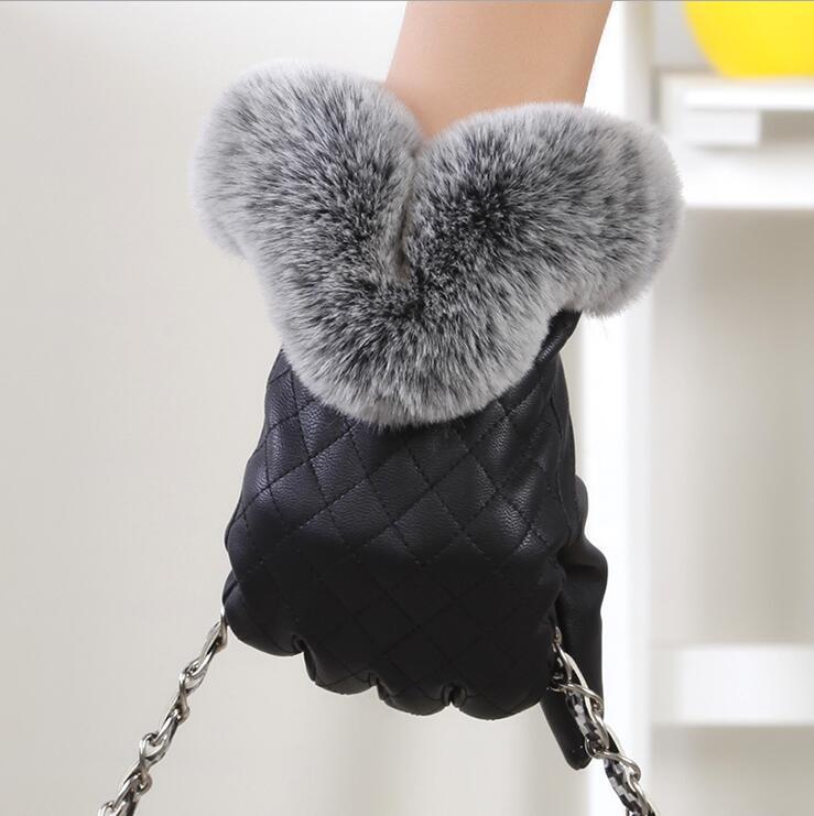 Faux Fur Touchscreen Gloves