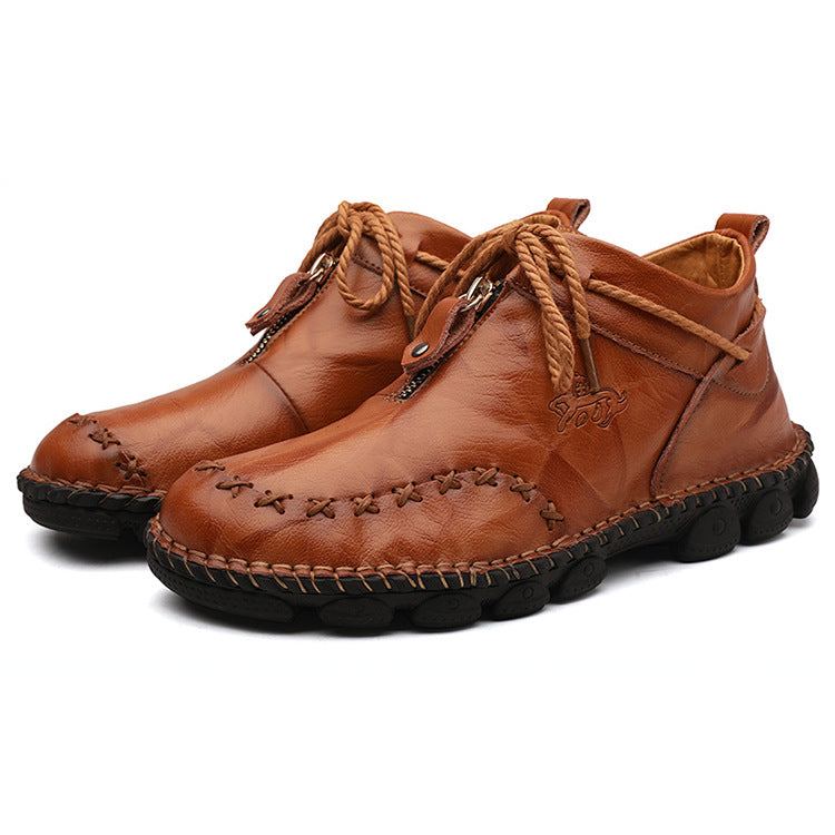 Handcrafted Vintage Leather Boots for Men