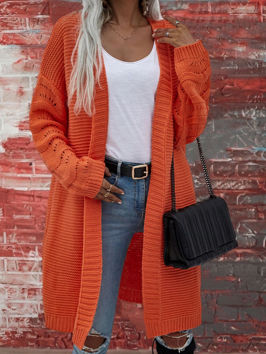Solid Long Cardigan