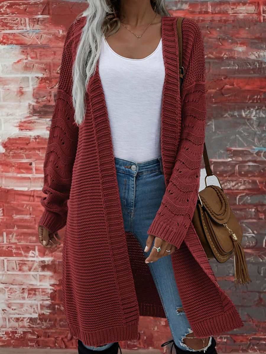 Solid Long Cardigan
