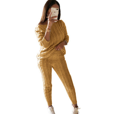One-Shoulder Sweater Set