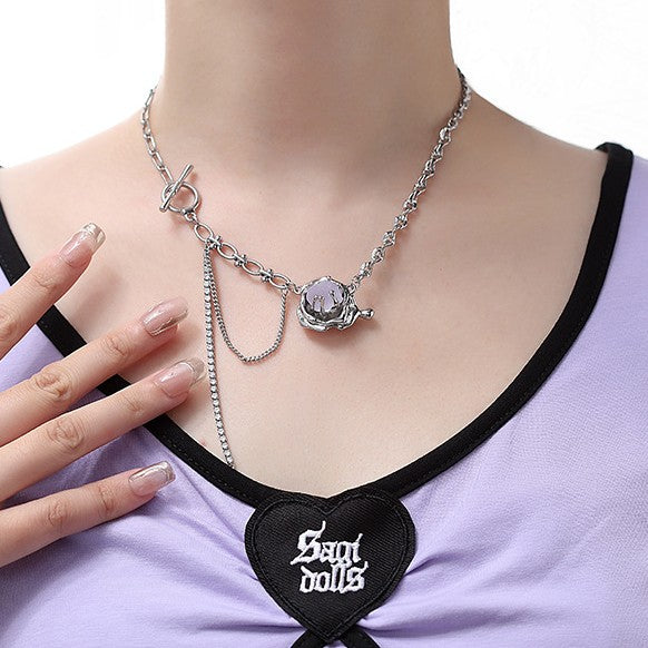 Purple Glacier Necklace