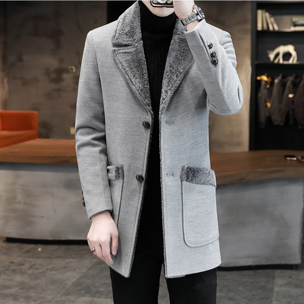 Faux Fur Pocket Coat
