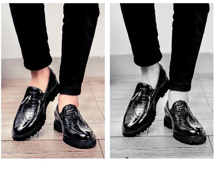 Men's Leather Loafers with Tassels
