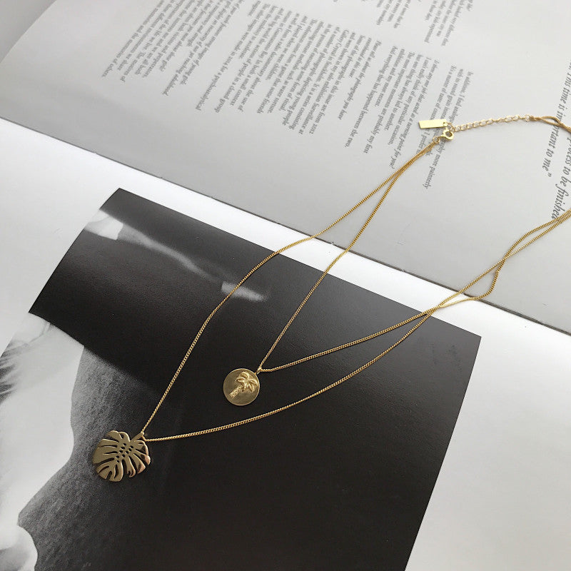 Monstera Layered Necklace