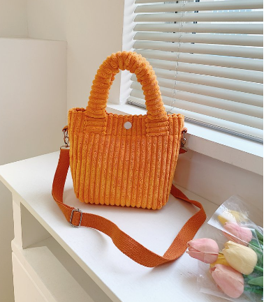 Corduroy Bucket Crossbody