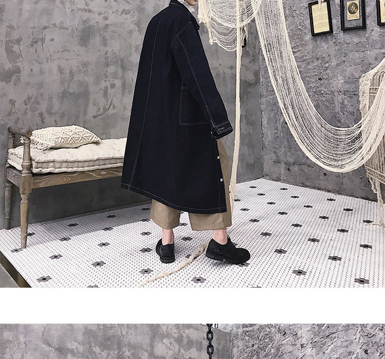 Long Vintage Denim Coat
