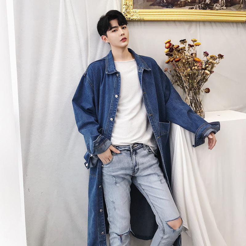 Long Vintage Denim Coat