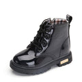 Kids' Patent Lace-Up Boots