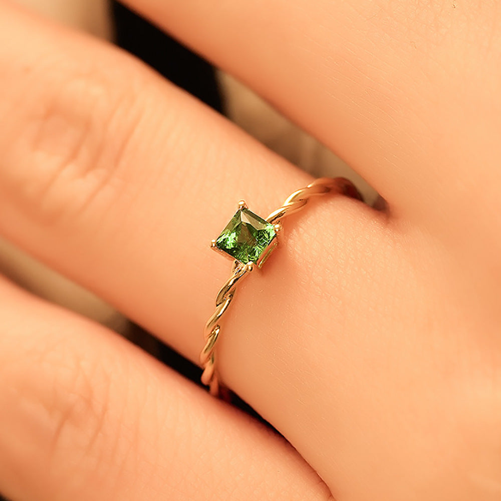 Colorful Zircon Ring