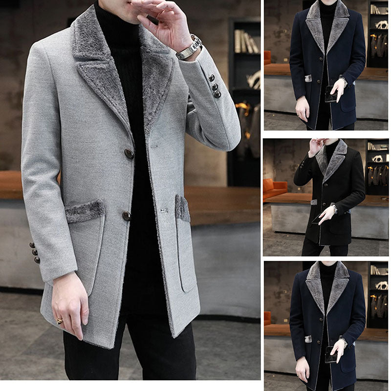 Faux Fur Pocket Coat
