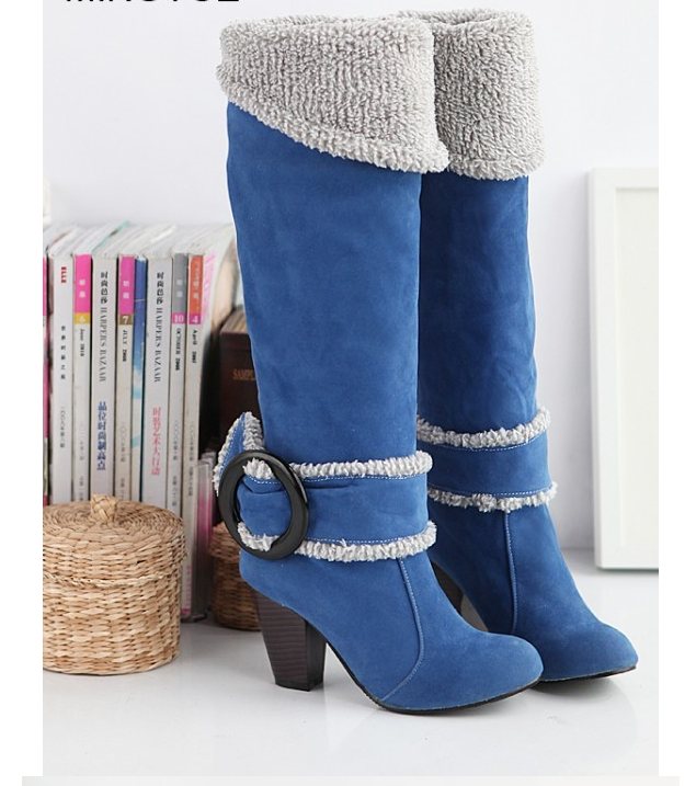 Suede Knee-High Boots