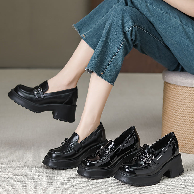 Platform Loafers for Women - French Vintage Style