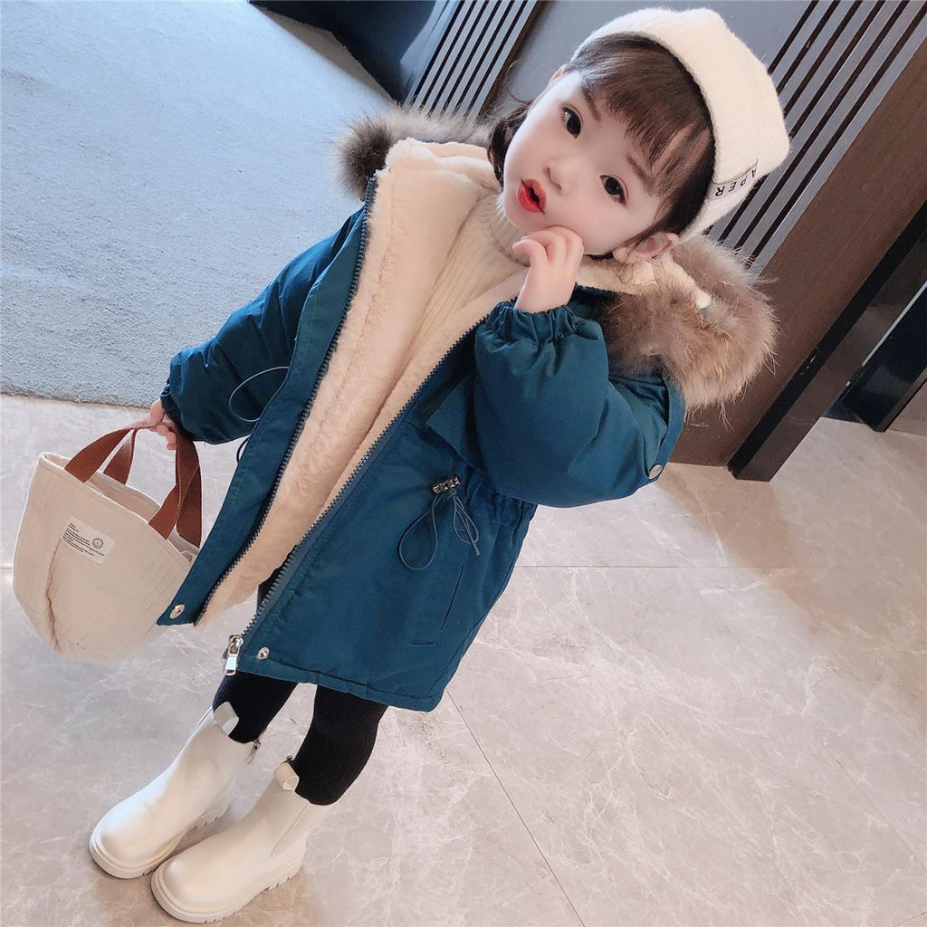 Girls' Cotton Wool Coat