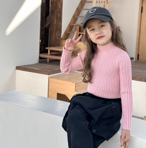 Girls' Mock Neck Sweater