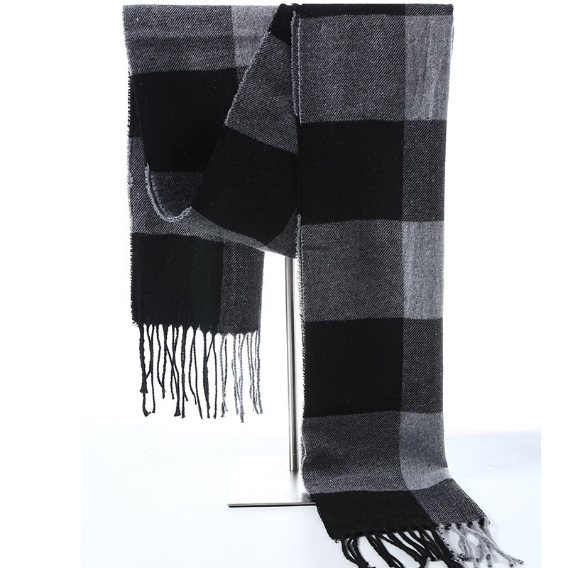 Thick Plaid Blanket Scarf