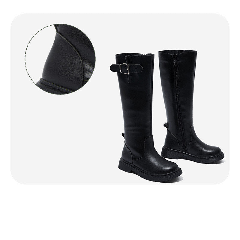 Snuffy 2020 Autumn Winter Girls' Leather Martin Boots