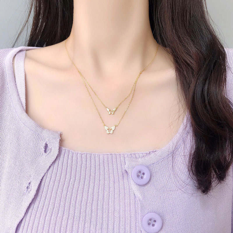 Butterfly Layered Necklace