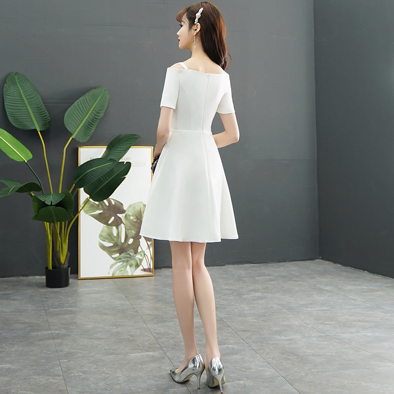 White Off-Shoulder Mini Dress