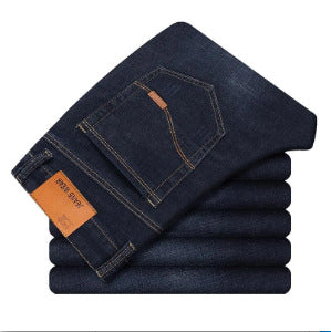 Black Slim Straight Jeans