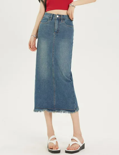 Statement Denim Skirt
