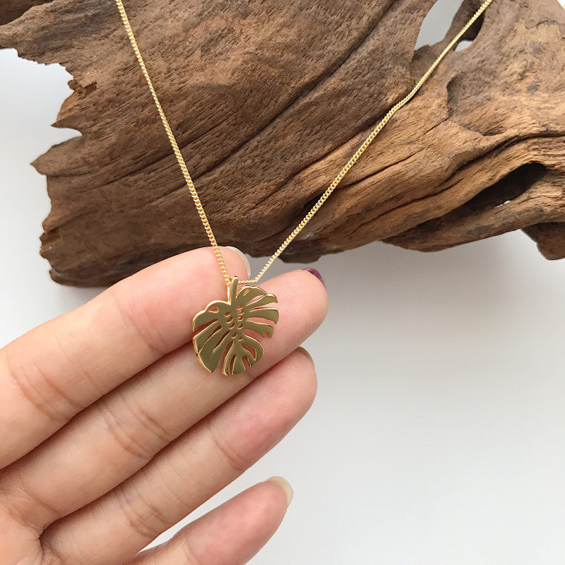 Monstera Layered Necklace