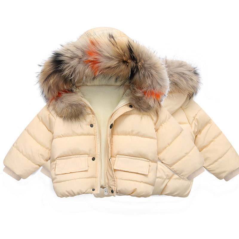 Kids' Fur Collar Down Coat