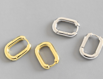 Oval Hoop Earrings