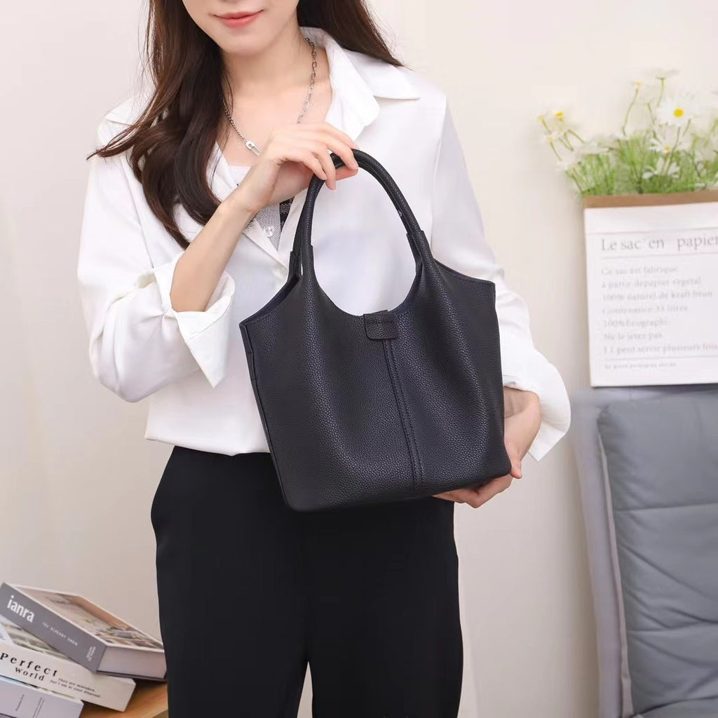 Soft Leather Top-Handle Bag