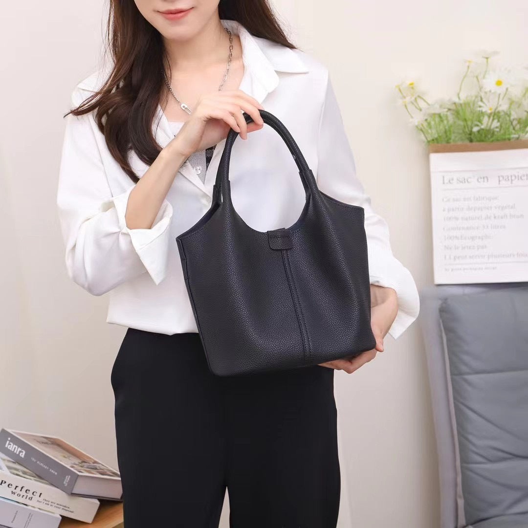 Soft Leather Top-Handle Bag