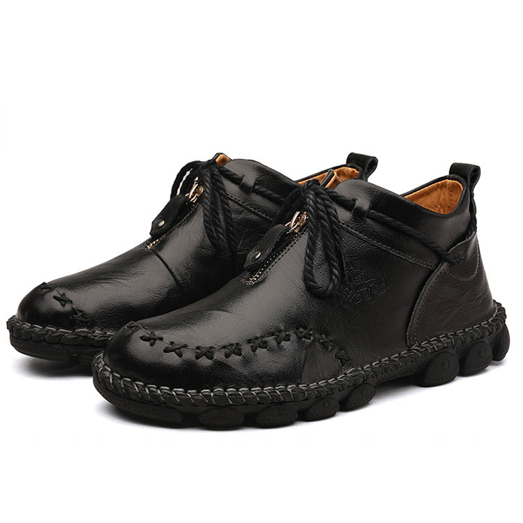 Handcrafted Vintage Leather Boots for Men