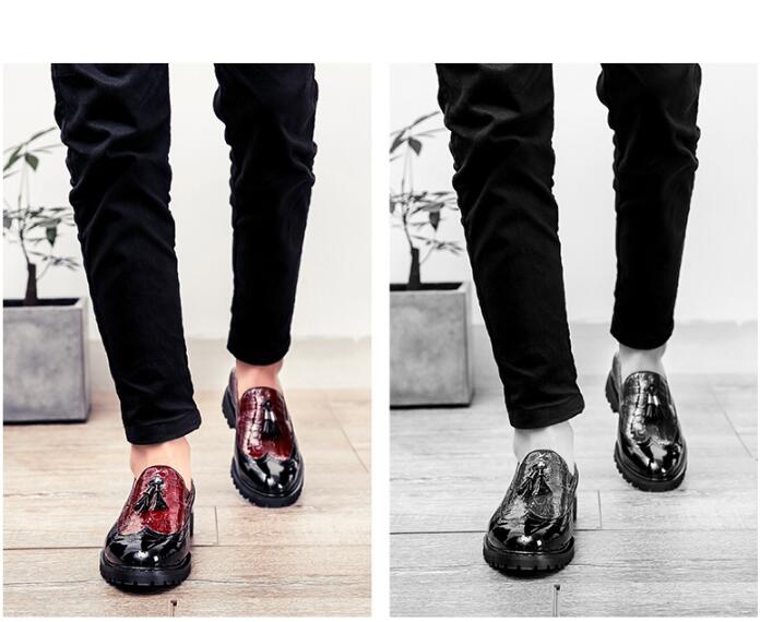 Men's Leather Loafers with Tassels