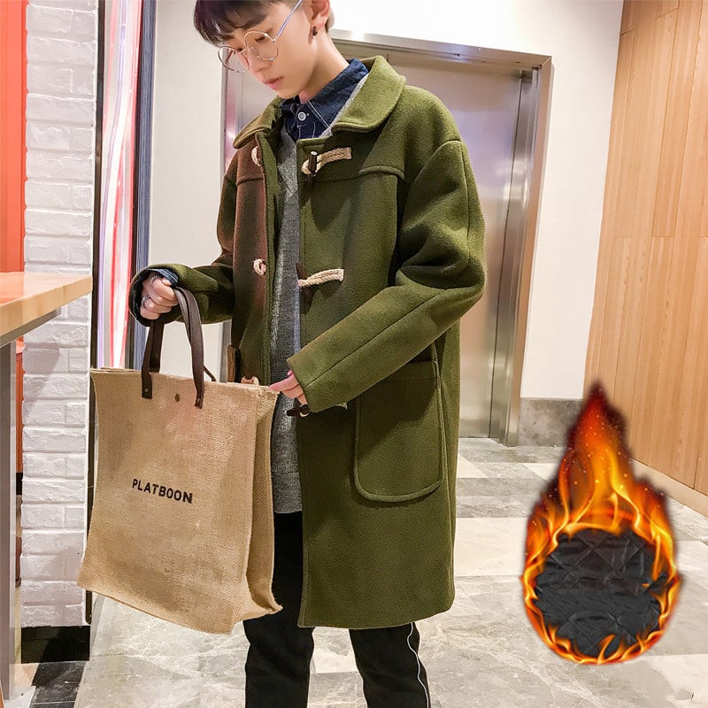 Horn Button Wool Coat