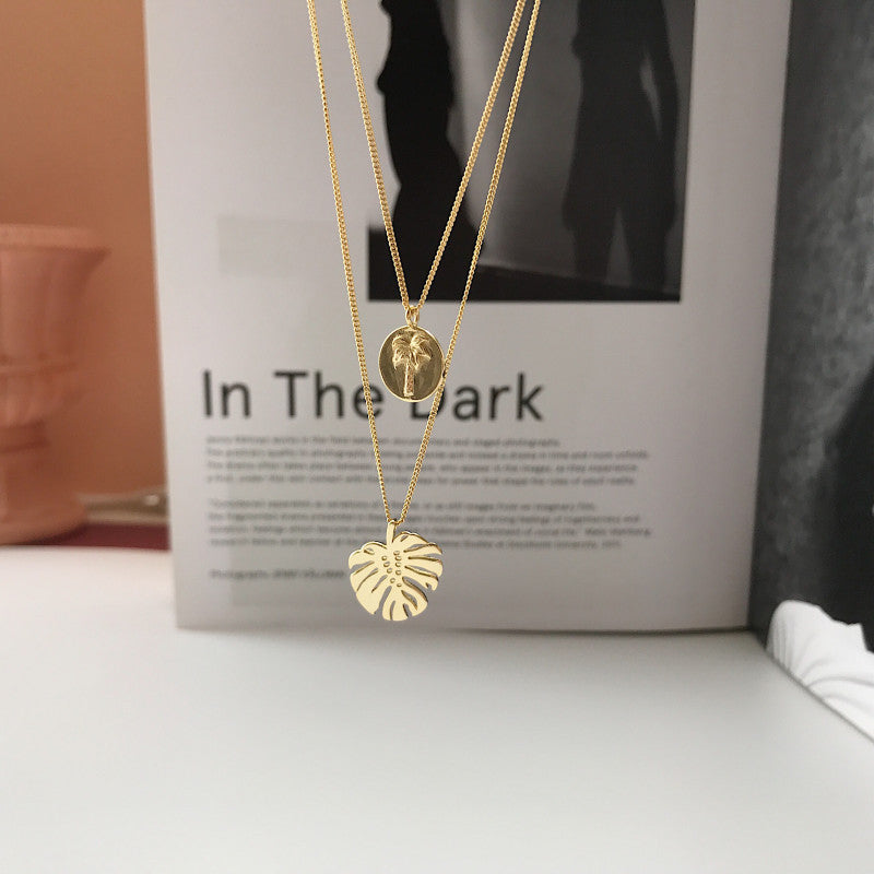 Monstera Layered Necklace
