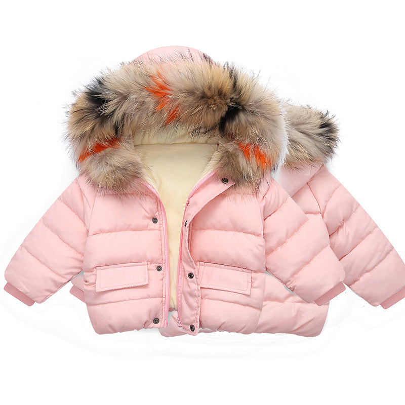 Kids' Fur Collar Down Coat