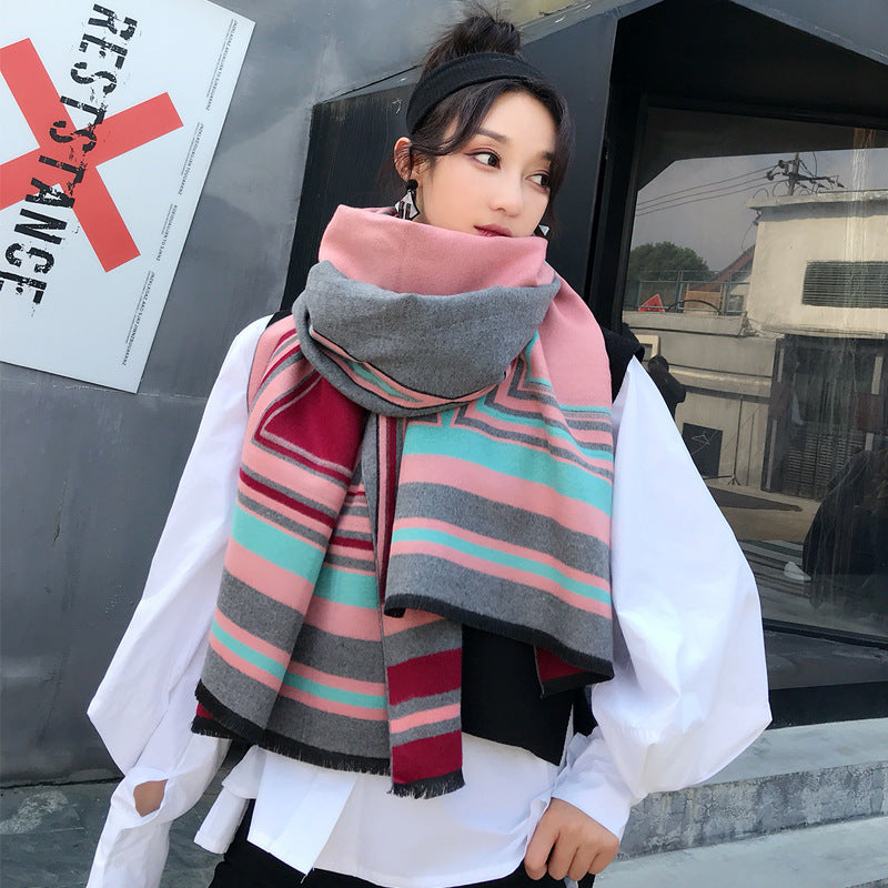 Reversible Faux Cashmere Scarf