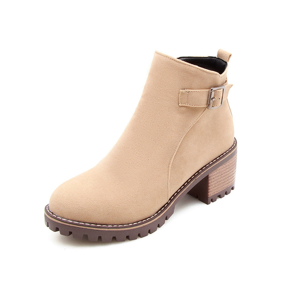 Fashionable Short Heeled Ankle Boots for Women